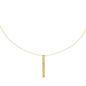 Jackie Jewellery Long Bar Necklace, Gold