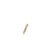 Jackie Jewellery Bar White Topaz Piercing, Gold