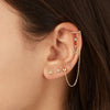 Jackie Jewellery Bar White Topaz Piercing, Gold