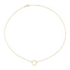 Jackie Jewellery Circle Silhouette Necklace, Gold