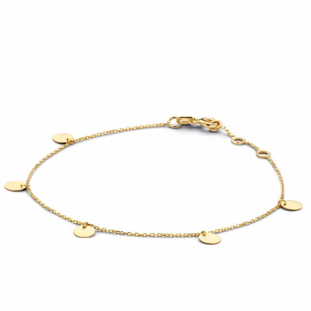 Jackie Jewellery Discs Bracelet, Gold