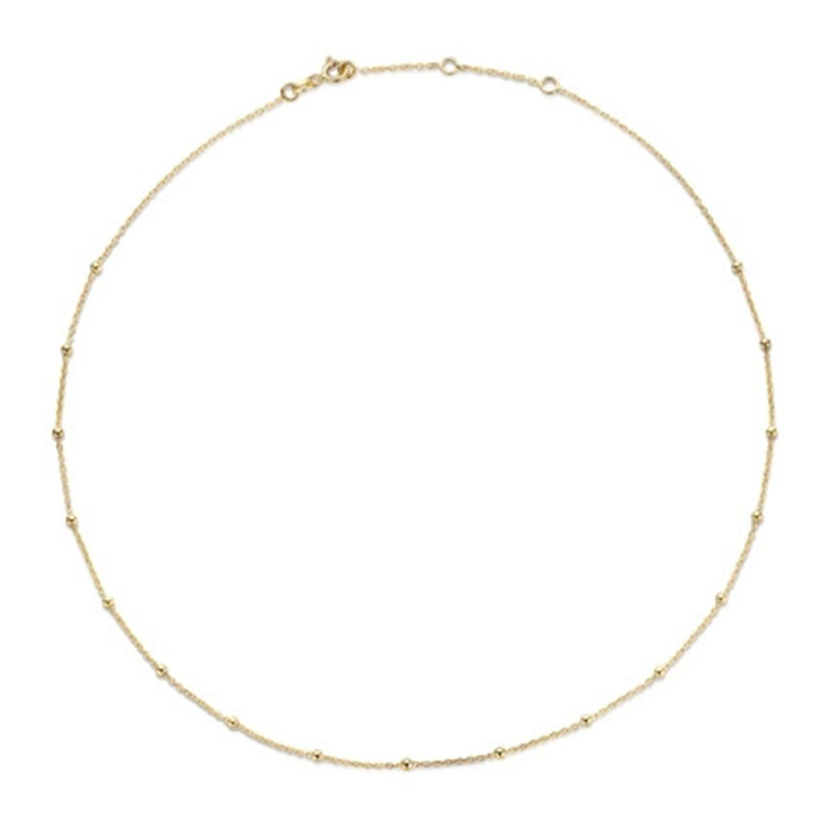 Jackie Jewellery Dotted Necklace, Gold