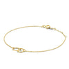 Jackie Jewellery Double Circle Bracelet, Gold