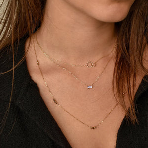 Jackie Jewellery Double Circle Necklace, Gold