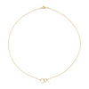 Jackie Jewellery Double Circle Necklace, Gold