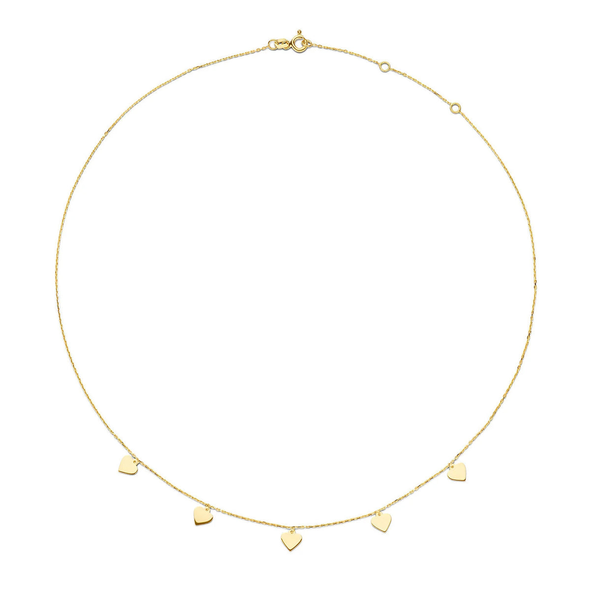 Jackie Jewellery Hearts Necklace, Gold
