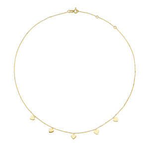 Jackie Jewellery Hearts Necklace, Gold
