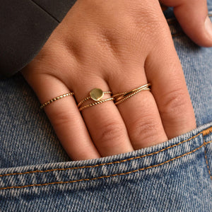 Jackie Jewellery Majorelle Trinity Ring, Gold