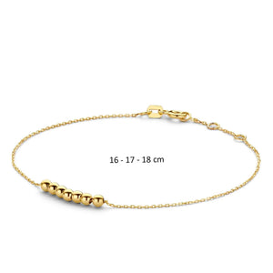 Jackie Jewellery Mini Dots Bracelet, Gold