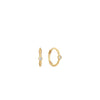 Jackie Jewellery Oasis White Topaz Hoops, Gold