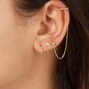 Jackie Jewellery Oasis White Topaz Hoops, Gold