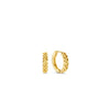 Jackie Jewellery Petit Sablon Hoops, Gold