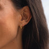 Jackie Jewellery Petit Sablon Hoops, Gold