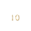 Jackie Jewellery Radiance White Topaz Hoops, Gold