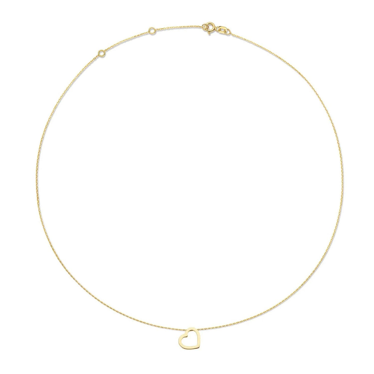 Jackie Jewellery Swinging Heart Necklace, Gold