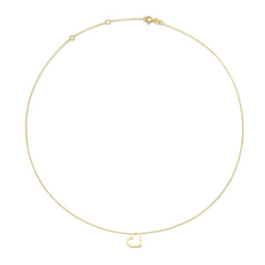 Jackie Jewellery Swinging Heart Necklace, Gold