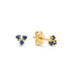 Jackie Jewellery Triangle Sapphire Earrings, Gold