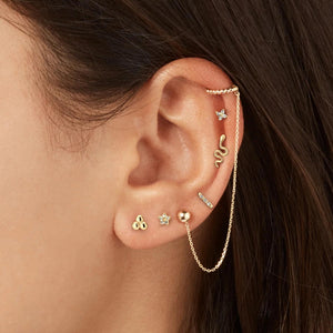 Jackie Jewellery Triple Ball Piercing, Gold