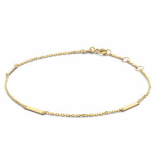 Jackie Jewellery Triple Bar Bracelet, Gold