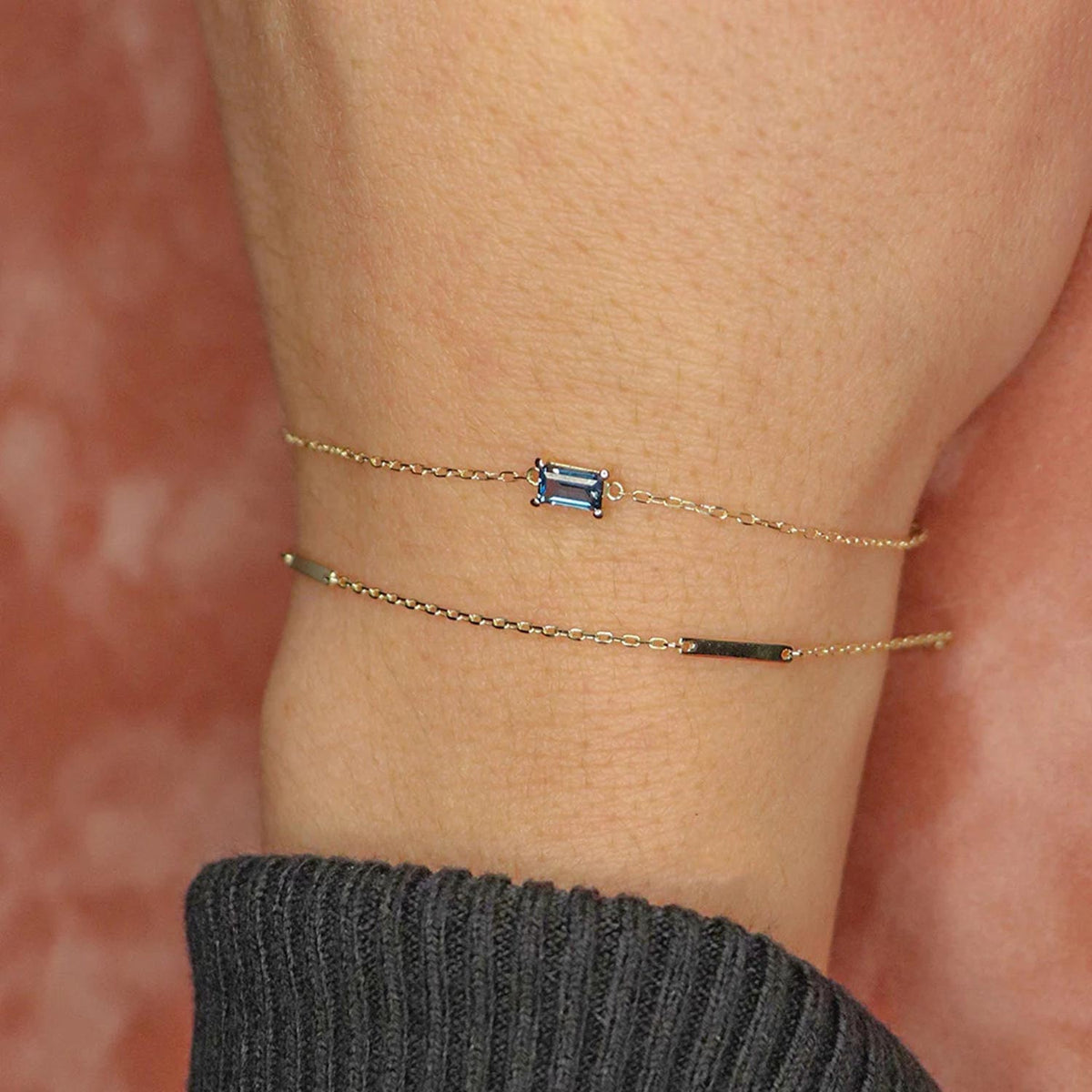 Jackie Jewellery Triple Bar Bracelet, Gold