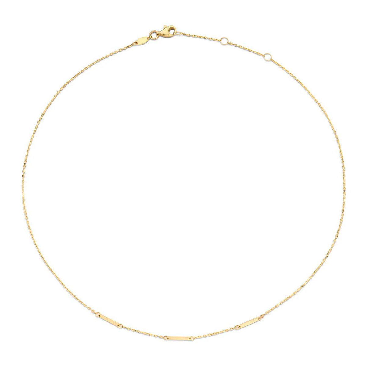 Jackie Jewellery Triple Bar Necklace, Gold