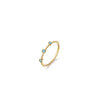 Jackie Jewellery Triple London Blue Topaz Ring, Gold