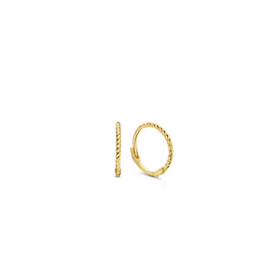 Jackie Jewellery Twist 10mm Hoop Earrings, Gold