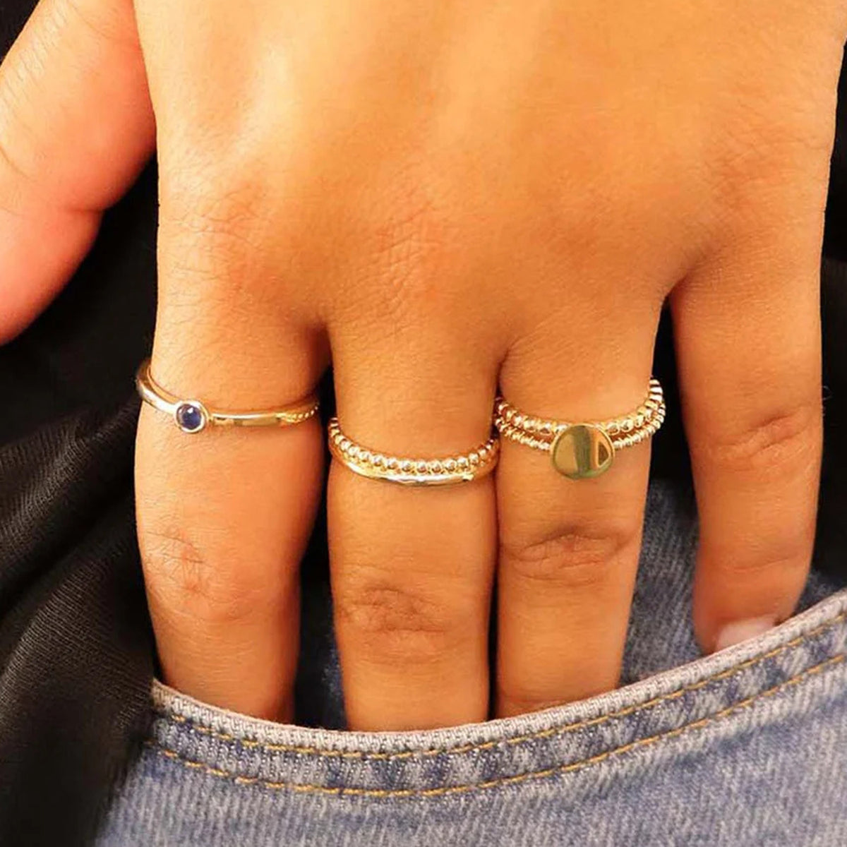 Jackie Jewellery Villa Cimbrone Ring, Gold