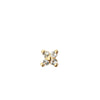 Jackie Jewellery Bloom White Topaz Piercing, Gold