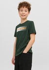 Jack & Jones Boys Corp Logo Short Sleeve Tee, Mountain View