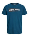 Jack & Jones Boys Corp Logo Short Sleeve Tee, Sailor Blue