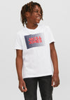 Jack & Jones Boys Corp Logo Short Sleeve Tee, White
