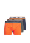 Jack & Jones Boys Myle 3 Pack Trunks, Navy Multi