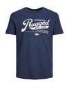 Jack & Jones Boys Jeans Short Sleeve Tee, Mood Indigo