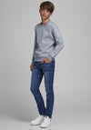 Jack & Jones Boys Original 814 Glenn Slim Jean, Blue Denim
