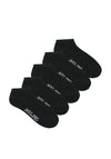 Jack & Jones Boys Five Pack of Trainer Socks, Black