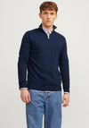 Jack & Jones Emil Knit Half Zip Sweater, Navy