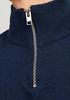Jack & Jones Emil Knit Half Zip Sweater, Navy