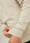 Jack & Jones Emil Knit Half Zip Sweater, Beige Melange
