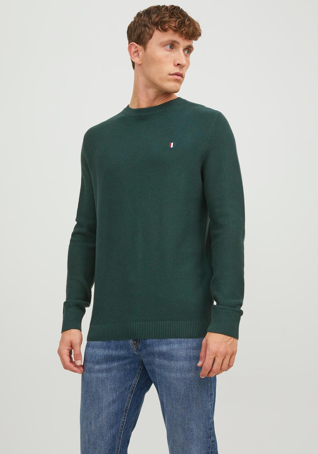 Jack & Jones Roy Knit Crew Neck Sweater, Ponderosa Pine