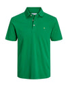 Jack & Jones Paulos Plain Polo Shirt, Green Bee