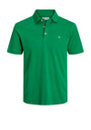 Jack & Jones Paulos Plain Polo Shirt, Green Bee