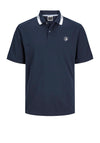 Jack & Jones Logo Polo Shirt, Navy Blazer