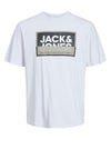 Jack & Jones Boys Logan Short Sleeve Tee, White