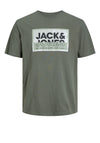 Jack & Jones Boys Logan Short Sleeve Tee, Agave Green