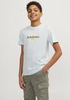 Jack & Jones Boys Short Sleeve Branding Tee, Skylight