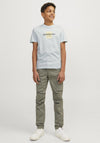 Jack & Jones Boys Short Sleeve Branding Tee, Skylight