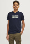 Jack & Jones Boys Short Sleeve Branding Tee, Sky Captain
