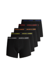Jack & Jones 5 Pack Trunks, Black Multi