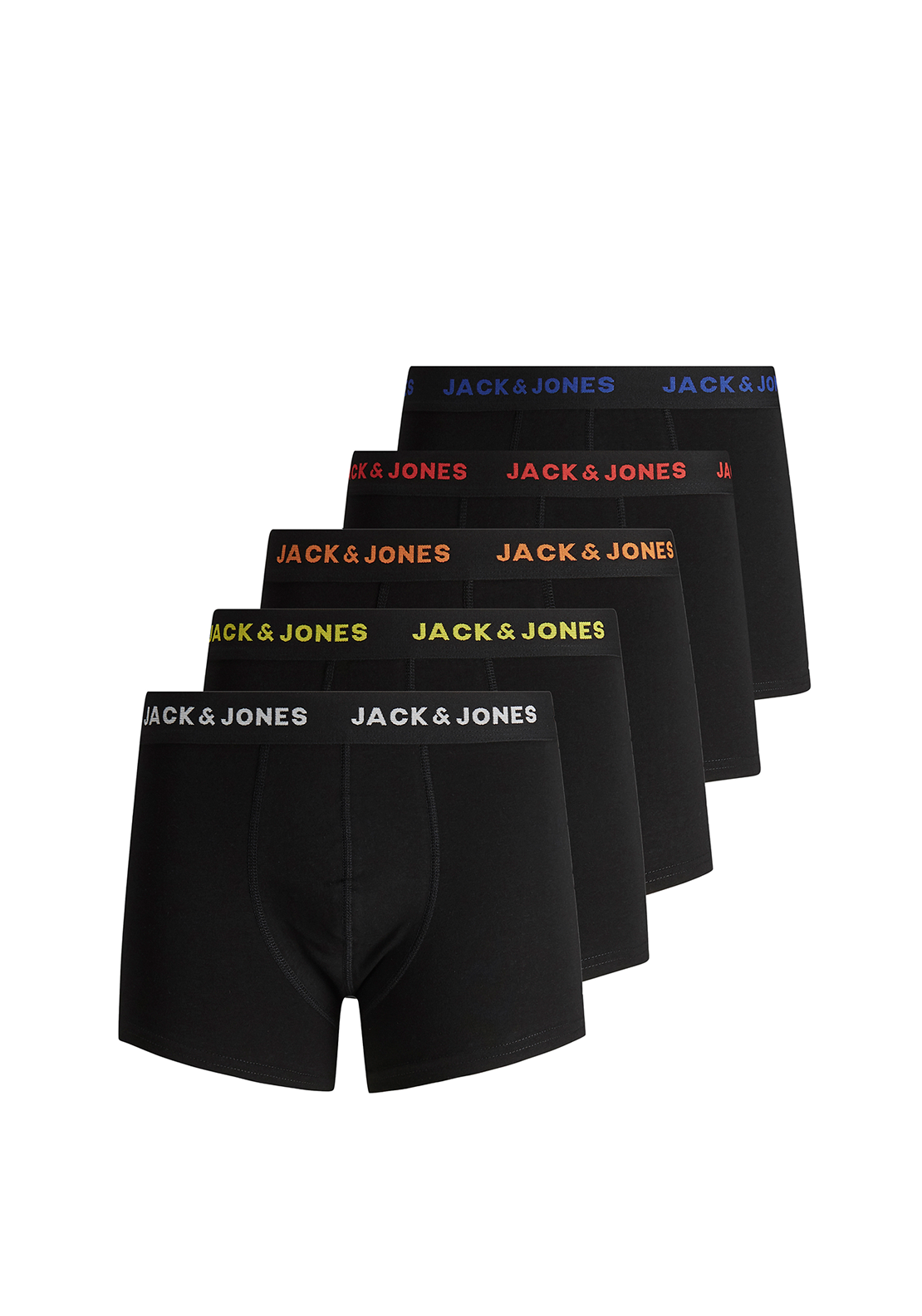 Jack & Jones 5 Pack Trunks, Black Multi